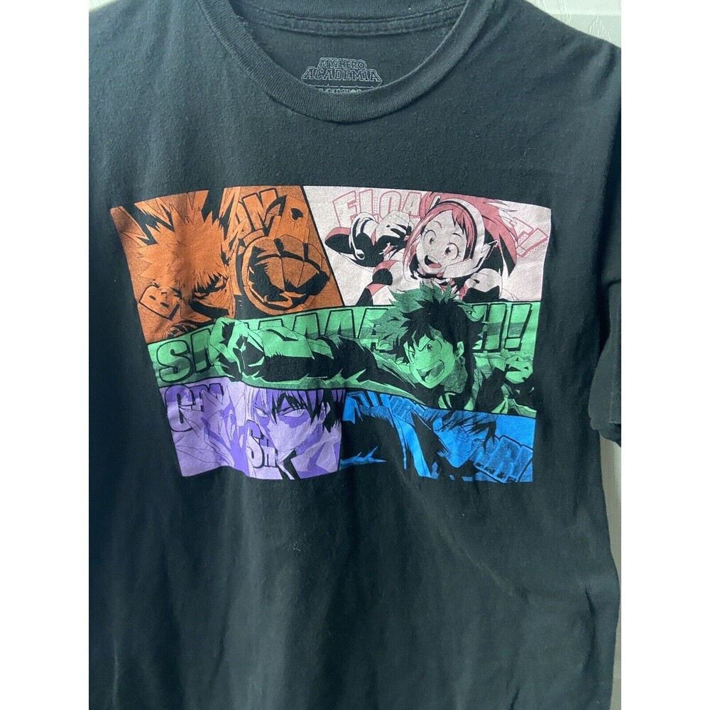 My Hero Academia T-Shirt Mens Large Character Graphic Cotton Crew Neck